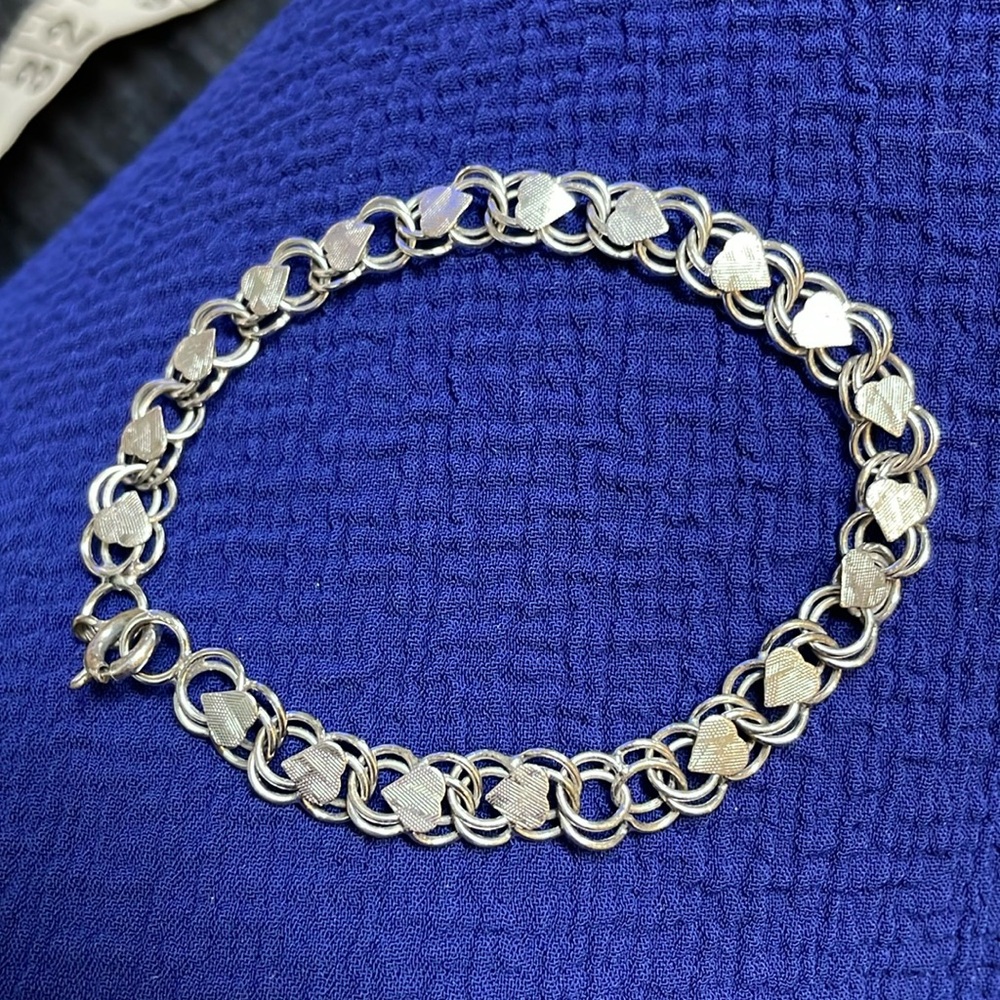 Sterling heart bracelet